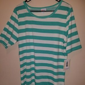 Mint Green & White Striped Gigi top